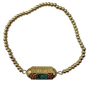 Lucky Eye Turkish Green Enamel Courage Bracelet